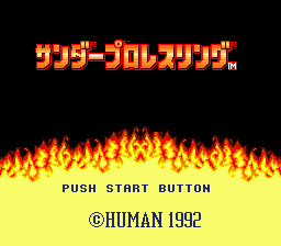 Заставка игры Thunder Pro Wrestling Retsuden